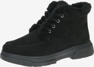 CAPRICE Lace-Up Ankle Boots in Black: front