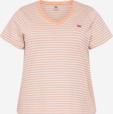 Levi's® Plus Shirt 'Perfect Vneck Tee' in Oranje: voorkant