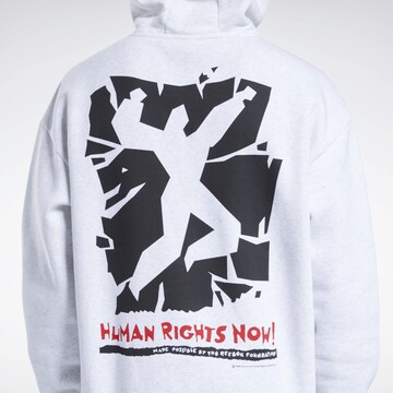 Reebok Sweatshirt 'Human Rights  Now!' in Grey