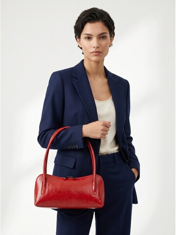 Borsa a spalla 'Borsa a Spalla Donna Pelle Vacchetta I Fratelli - Zip' di I Fratelli in rosso