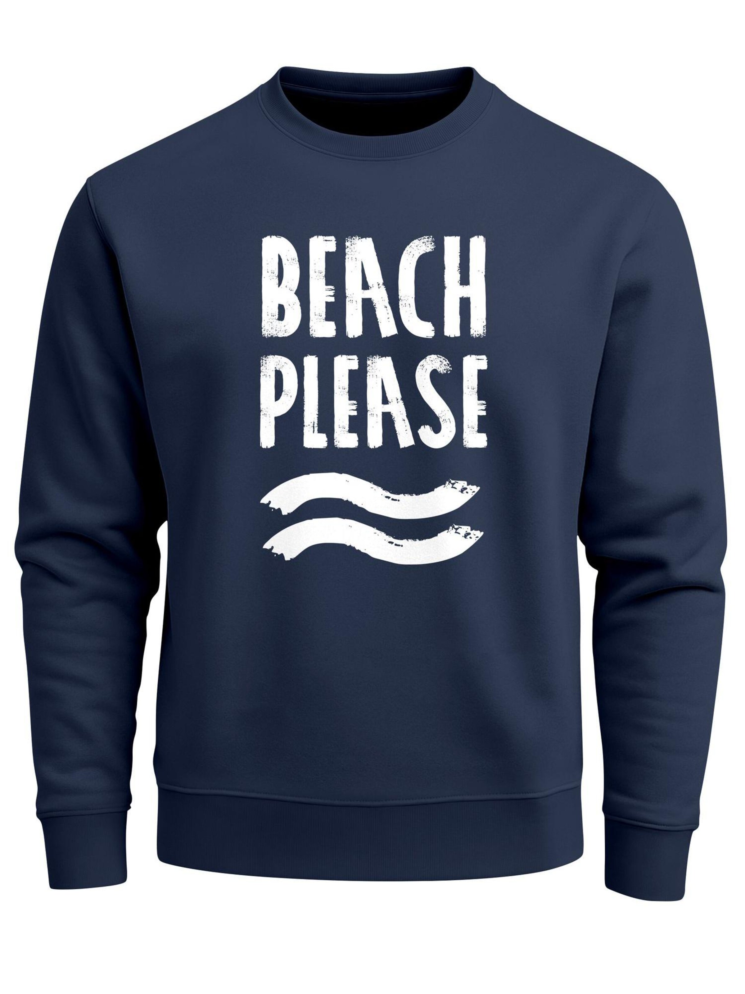 Neverless Sweatshirt 'Beach Please' in Blue: front