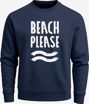 Neverless Sweatshirt 'Beach Please' in Blue: front