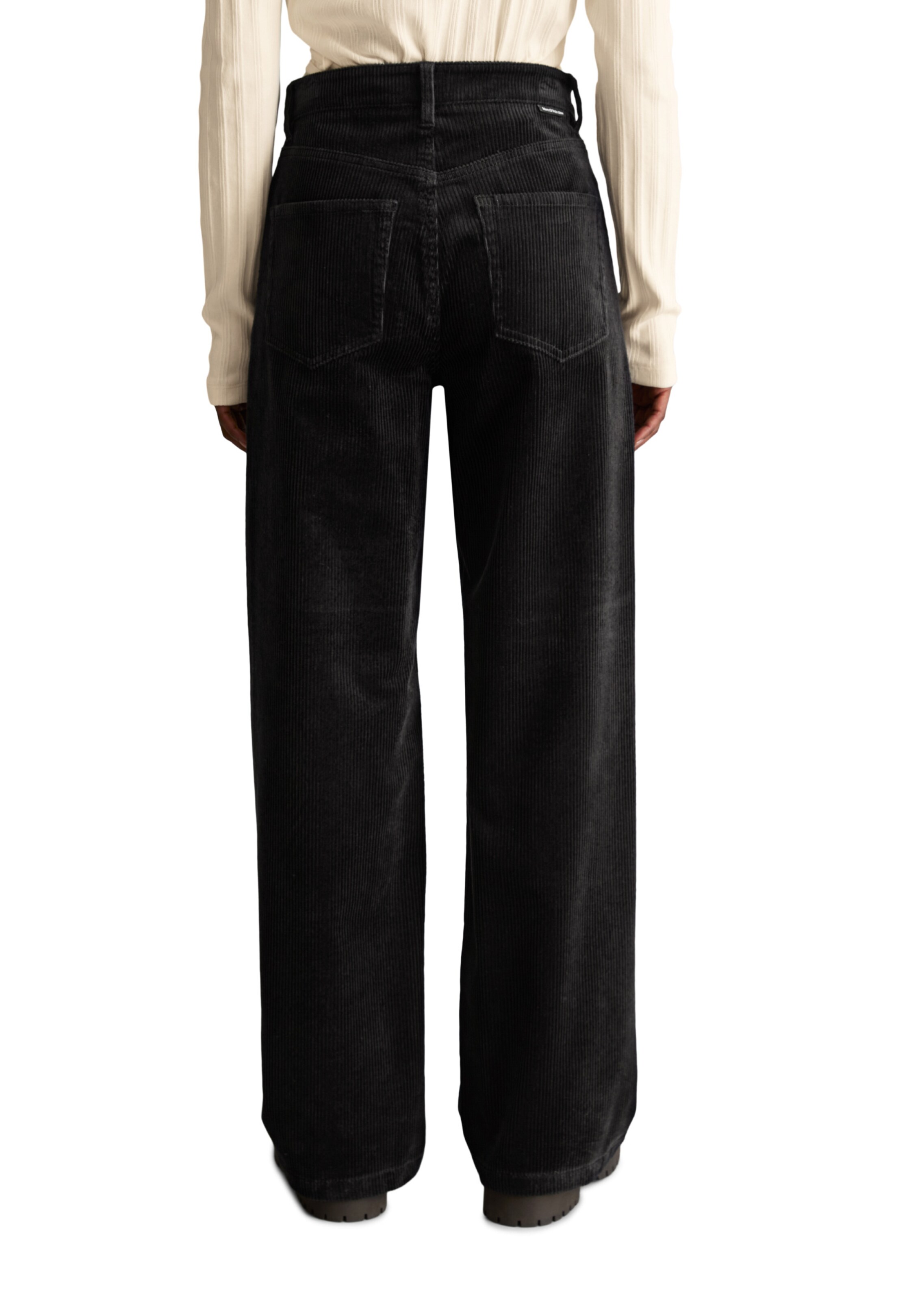 Wide Leg Pantalon 'Tomma' Marc O'Polo DENIM en noir