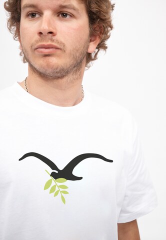 Cleptomanicx T-Shirt 'Peace' in Weiß
