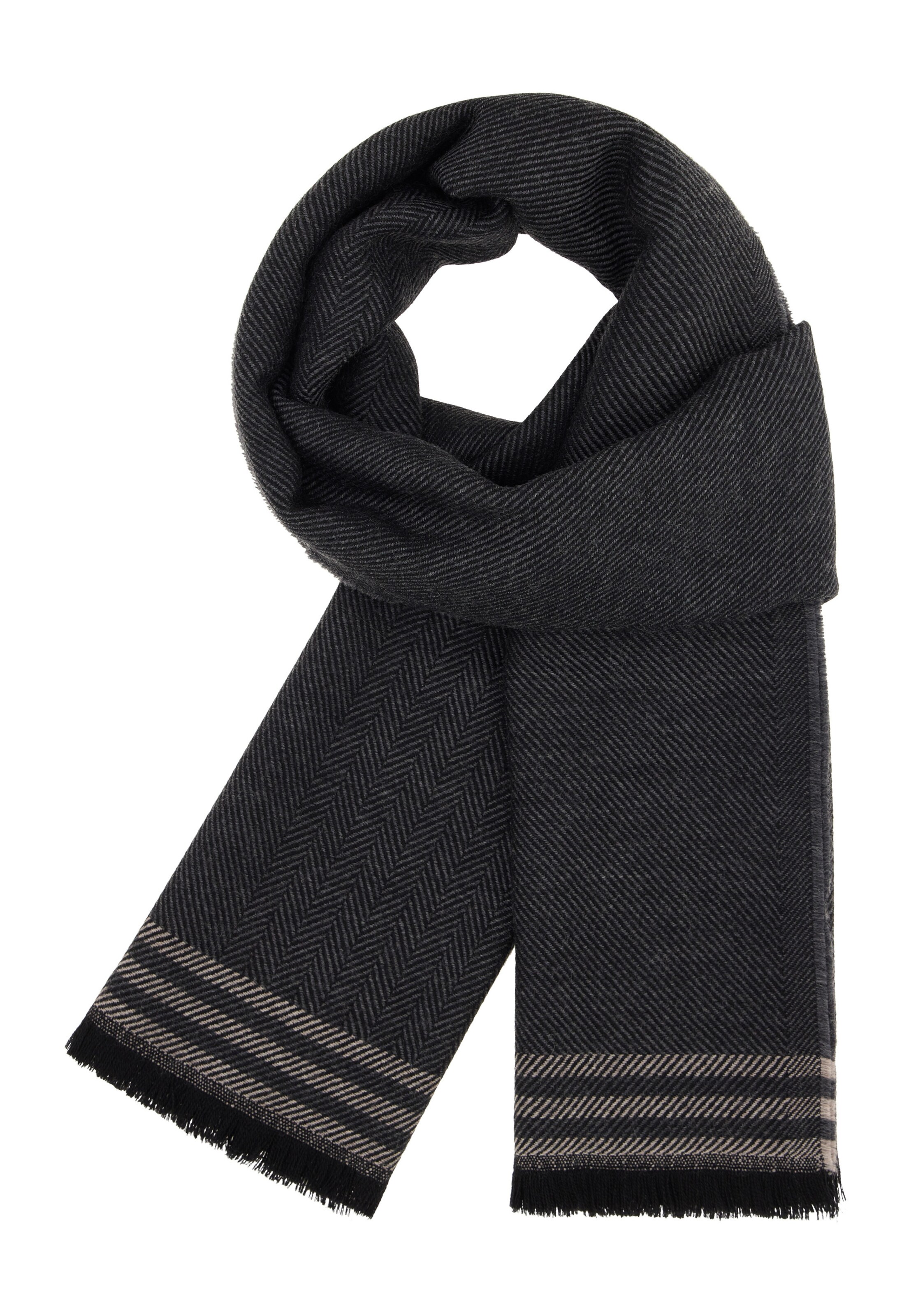 Écharpe Boggi Milano en noir : devant