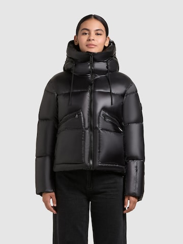 khujo Winterjacke 'Luna' in Schwarz: Vorderseite