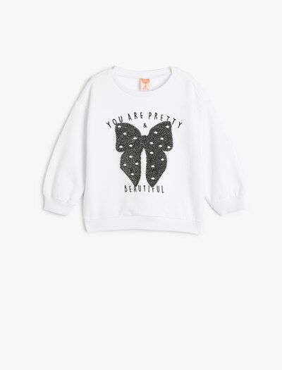 Koton Sweatshirt in de kleur Zwart / Wit, Productweergave