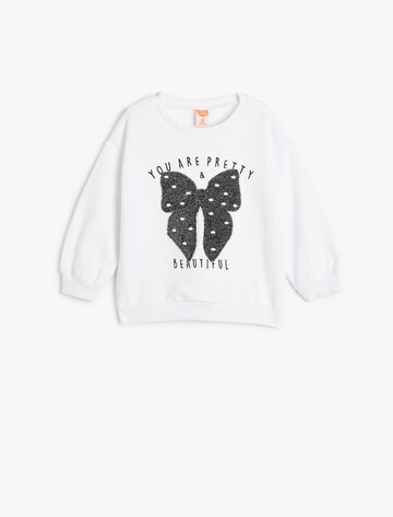 Koton Sweatshirt in Weiß: Vorderseite