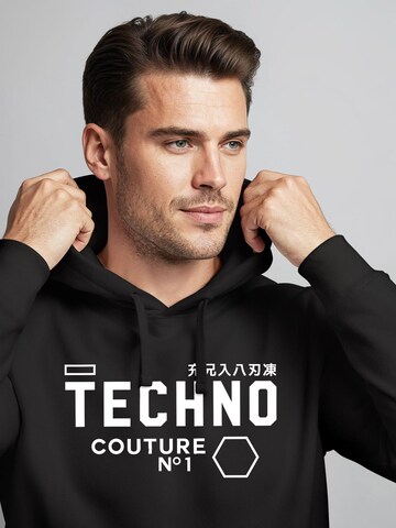 Neverless Sweatshirt 'Techno Couture' in Black