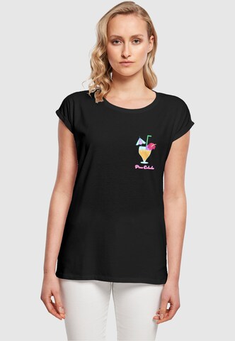 Merchcode T-Shirt 'Pina Colada' in Schwarz: predná strana