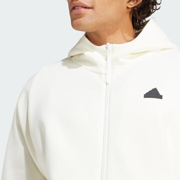 ADIDAS SPORTSWEAR Sports sweat jacket 'Z.N.E. Premium' in White