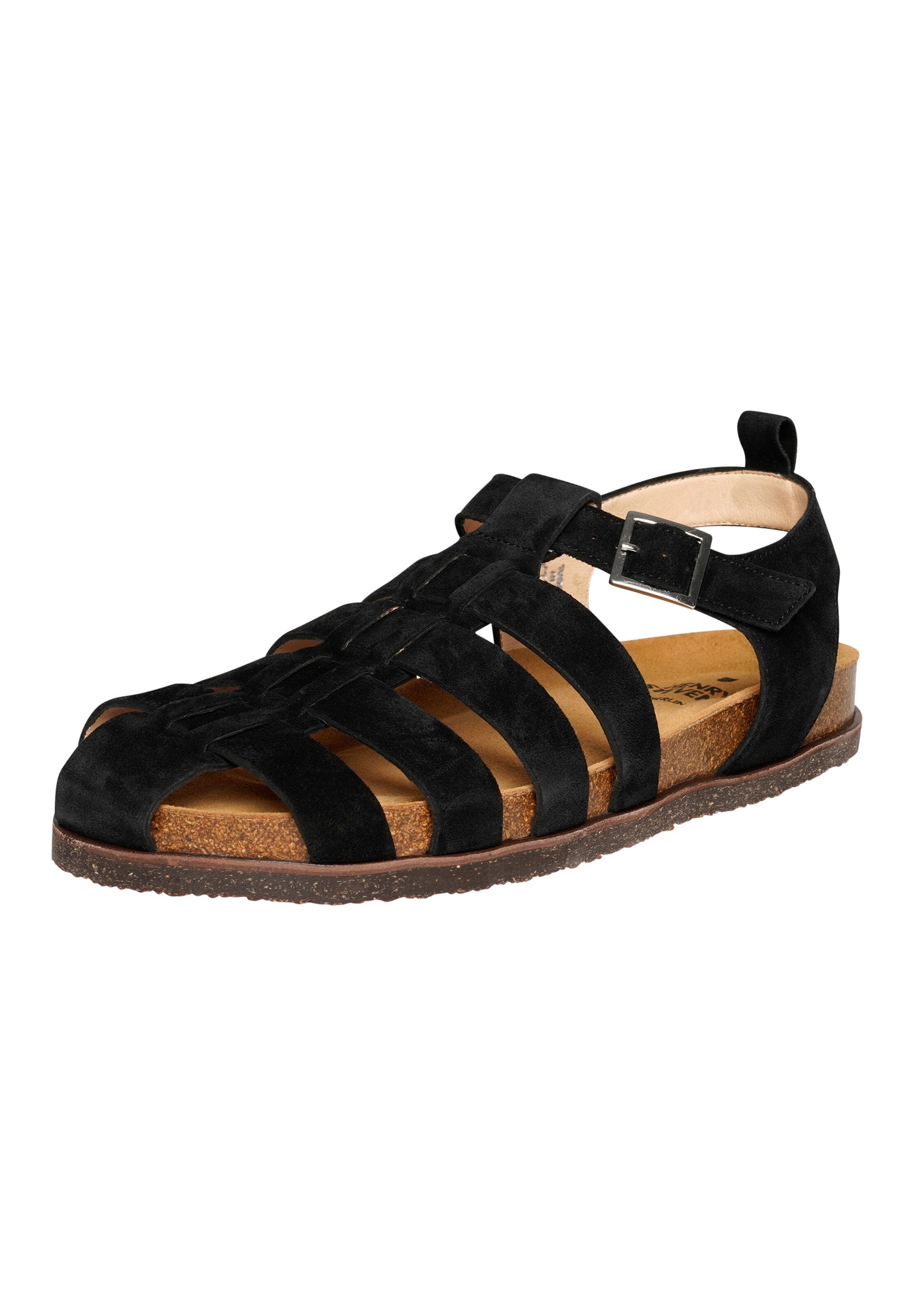 Henry Stevens Sandal 'Drew FSI' in Black: front