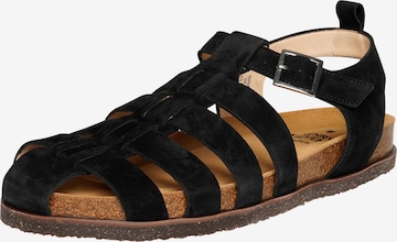 Henry Stevens Sandalen 'Drew FSI' in Zwart: voorkant