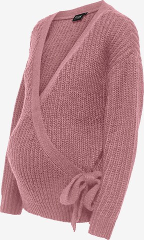 Cardigan Only Maternity en rose : devant