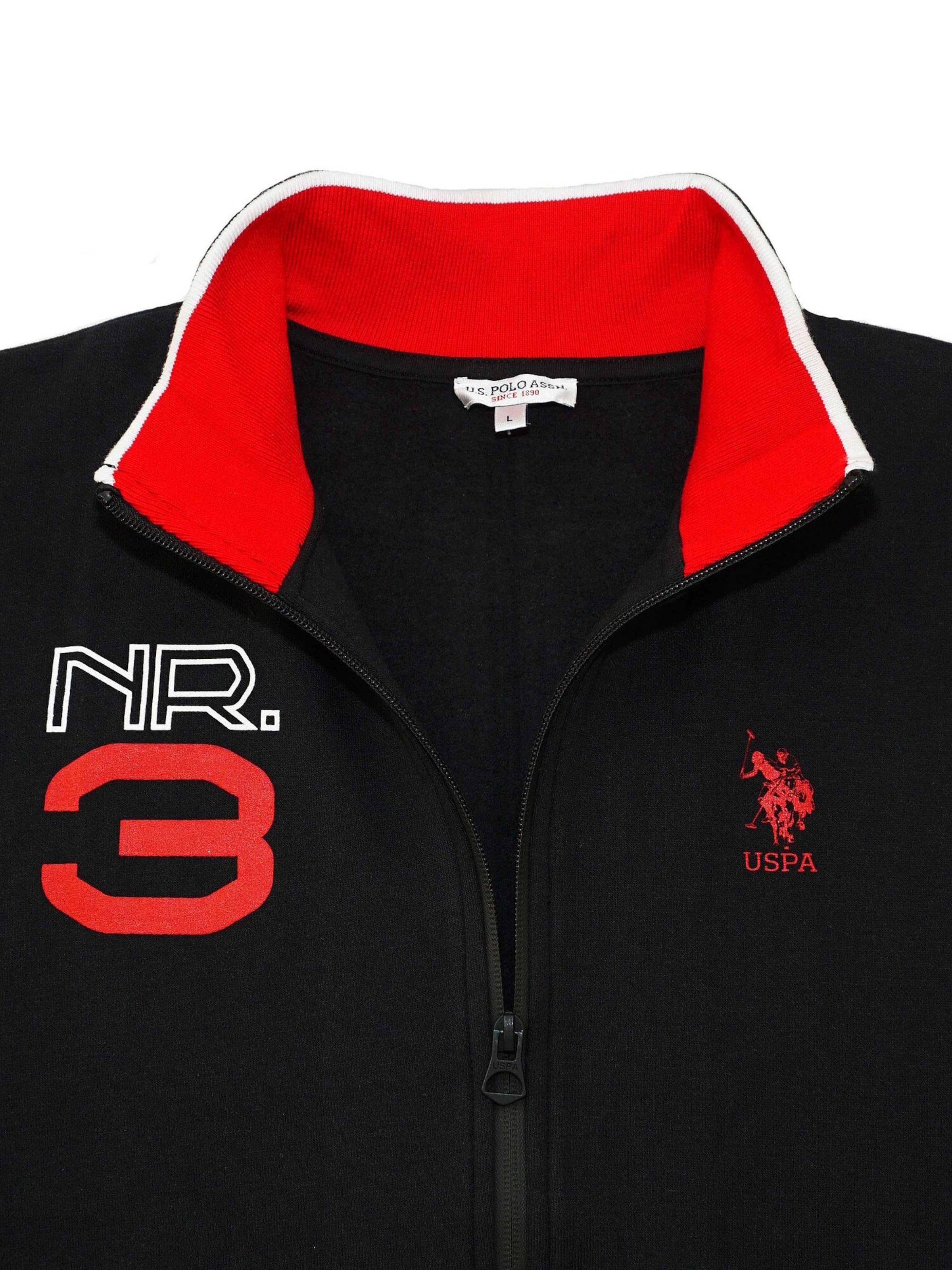 U.S. POLO ASSN. Sweatvest in Zwart