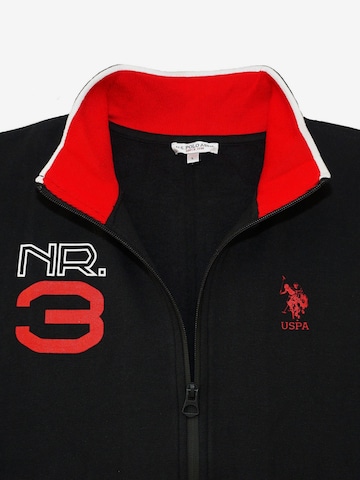 U.S. POLO ASSN. Zip-Up Hoodie in Black