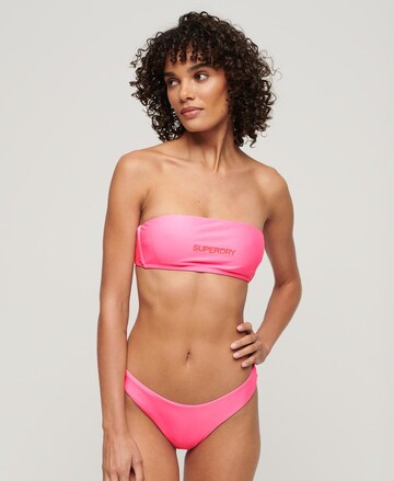 Superdry Bandeau Bikini Top in Pink: front