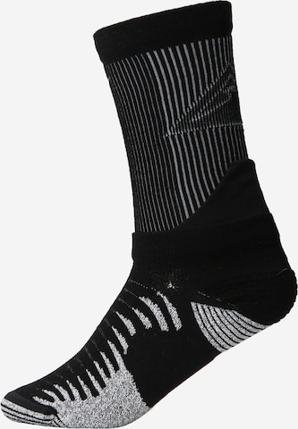 NIKE Athletic Socks in Black: front