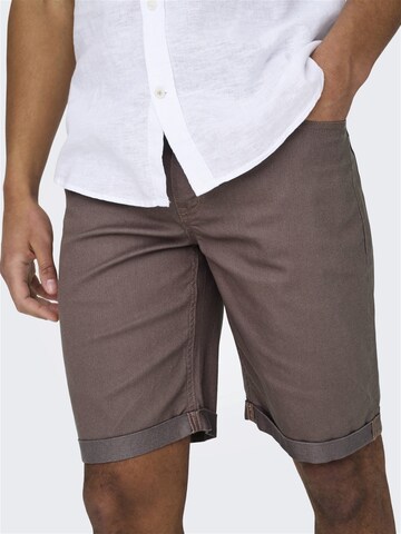 Only & Sons Regular Shorts 'PLY' in Lila