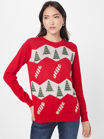 ABOUT YOU Sweater 'Vicky Christmas' in Red: front