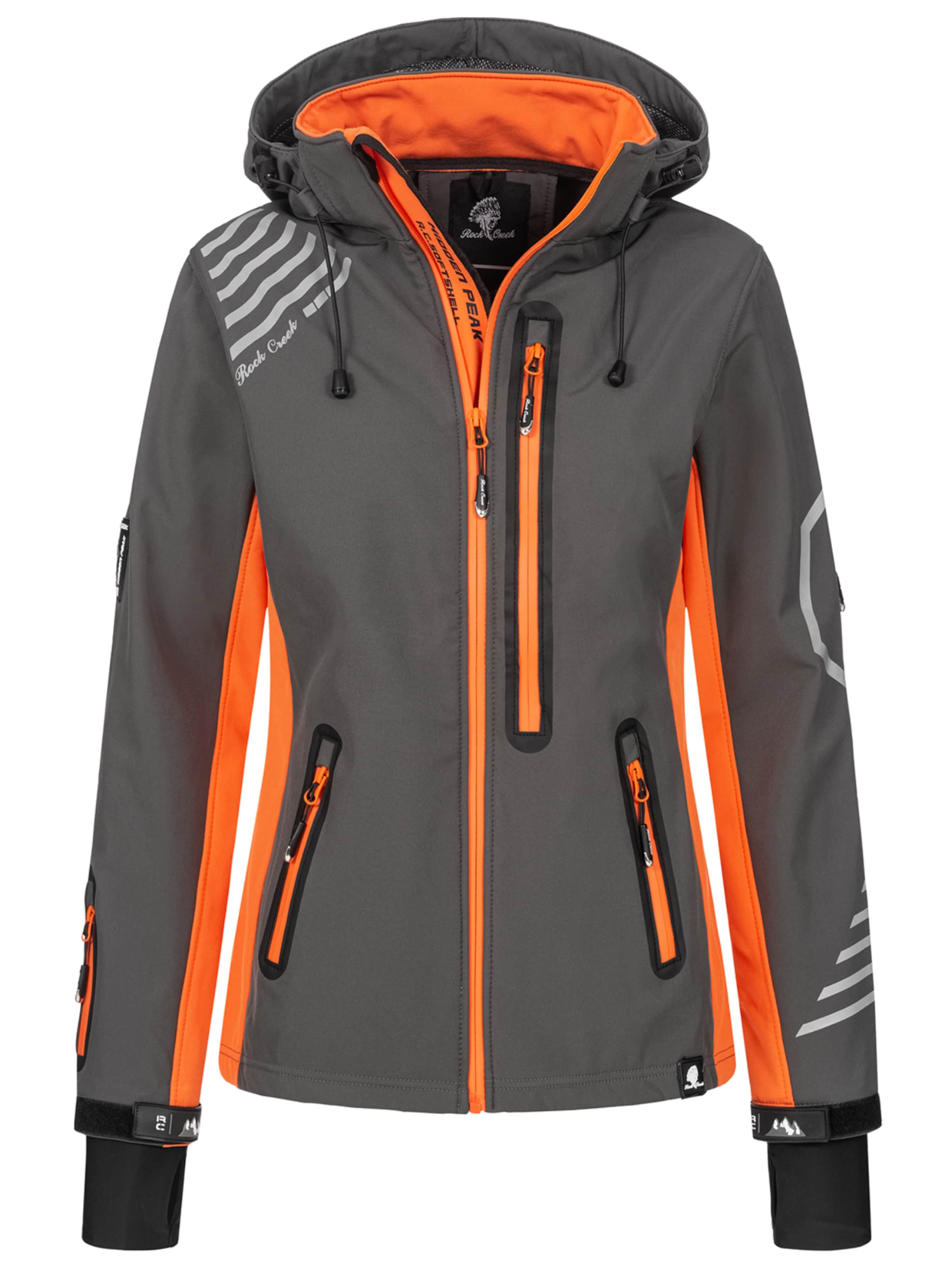 Rock Creek Outdoorjacke in Grau: Vorderseite