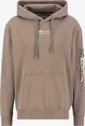 ALPHA INDUSTRIES - Sweatshirt em castanho: frente