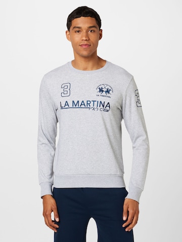 La Martina Sweatshirt in Grau: Vorderseite