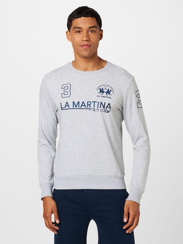 La Martina Sweatshirt in Grey: front