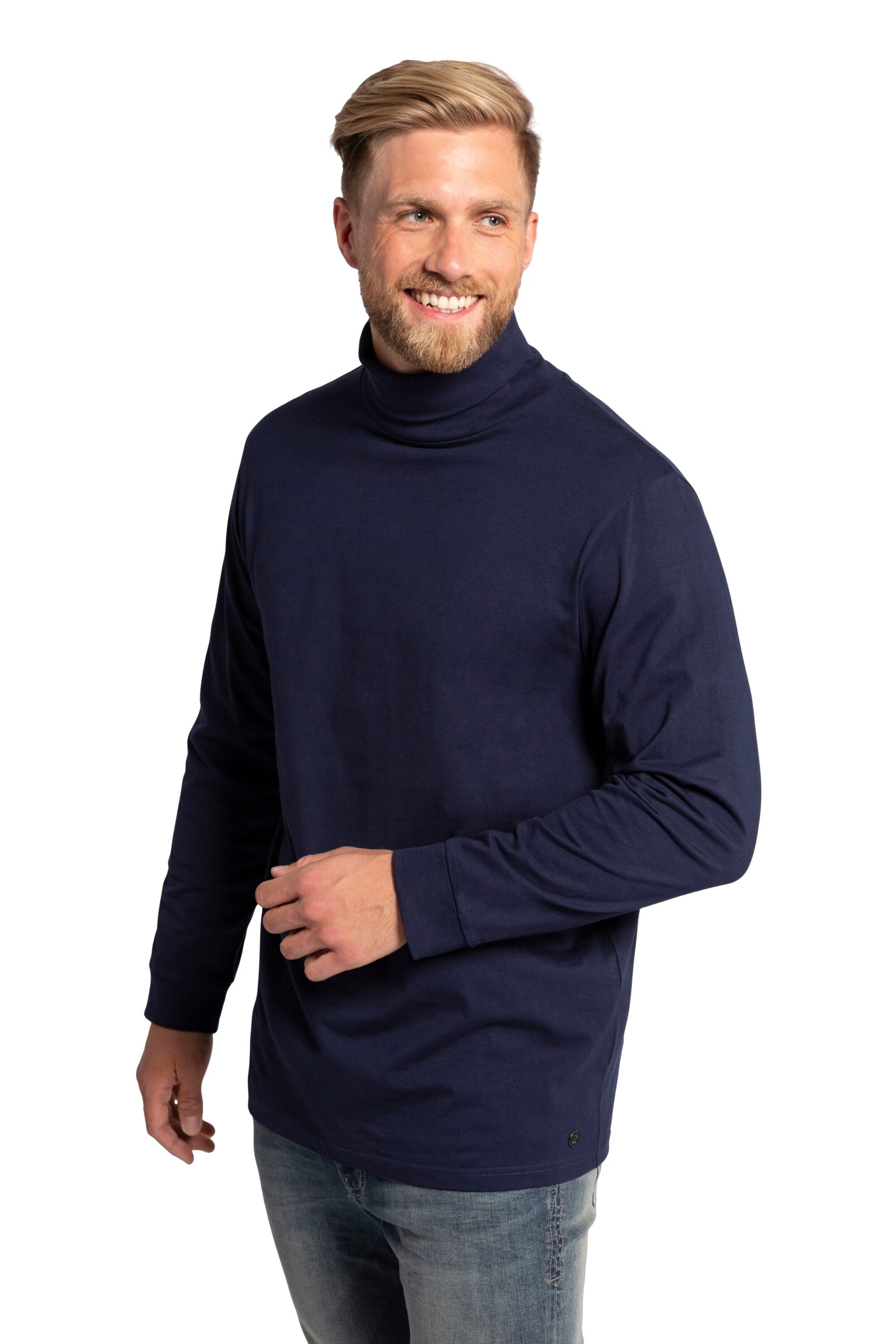 T-Shirt JP1880 en bleu : devant