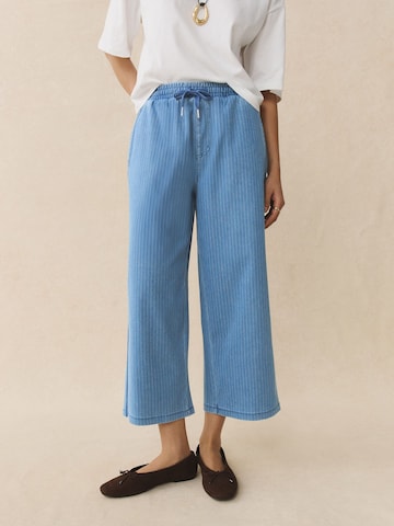 Next Wide leg Jeans in Blue: front