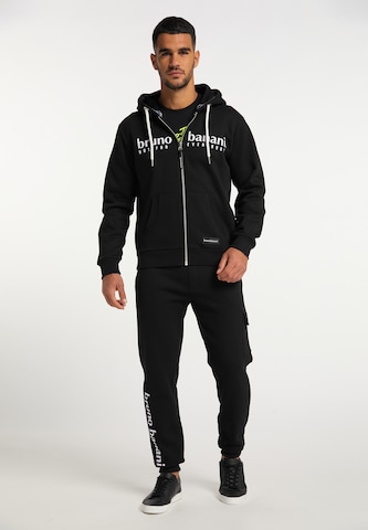 BRUNO BANANI Zip-Up Hoodie 'Parker' in Black