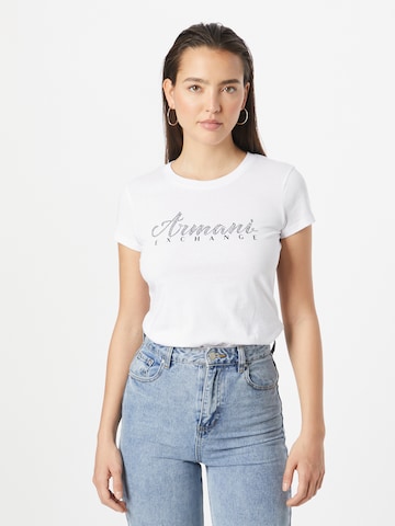 T-shirt ARMANI EXCHANGE en blanc : devant