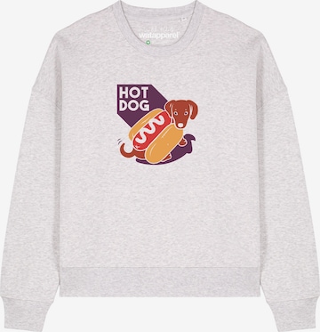 Watapparel Sweatshirt 'Hot Dog' in Grau: Vorderseite