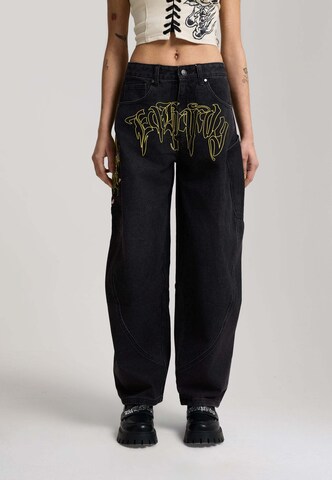 Ed Hardy Barrel Jeansy 'Gothic Skull' w kolorze czarny: przód