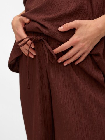 MAMALICIOUS Wide leg Trousers in Brown