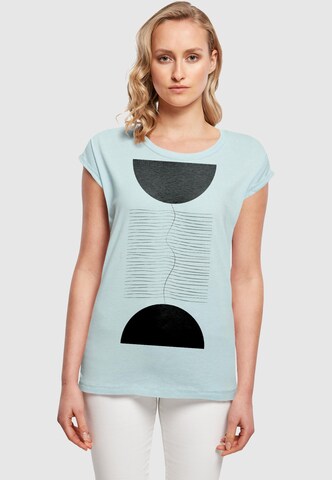 Merchcode Shirt 'Abstract Lines' in Blauw: voorkant