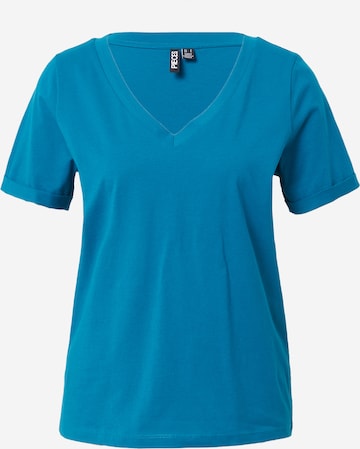 PIECES Shirt 'RIA' in Blauw: voorkant