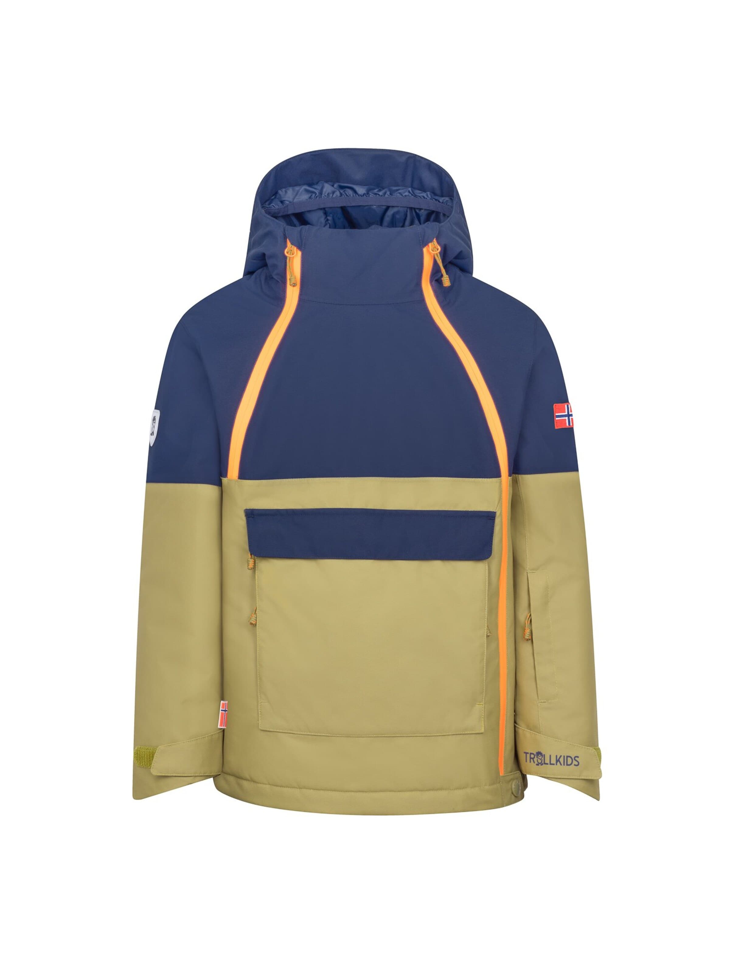 TROLLKIDS Winter Jacket in Green: front