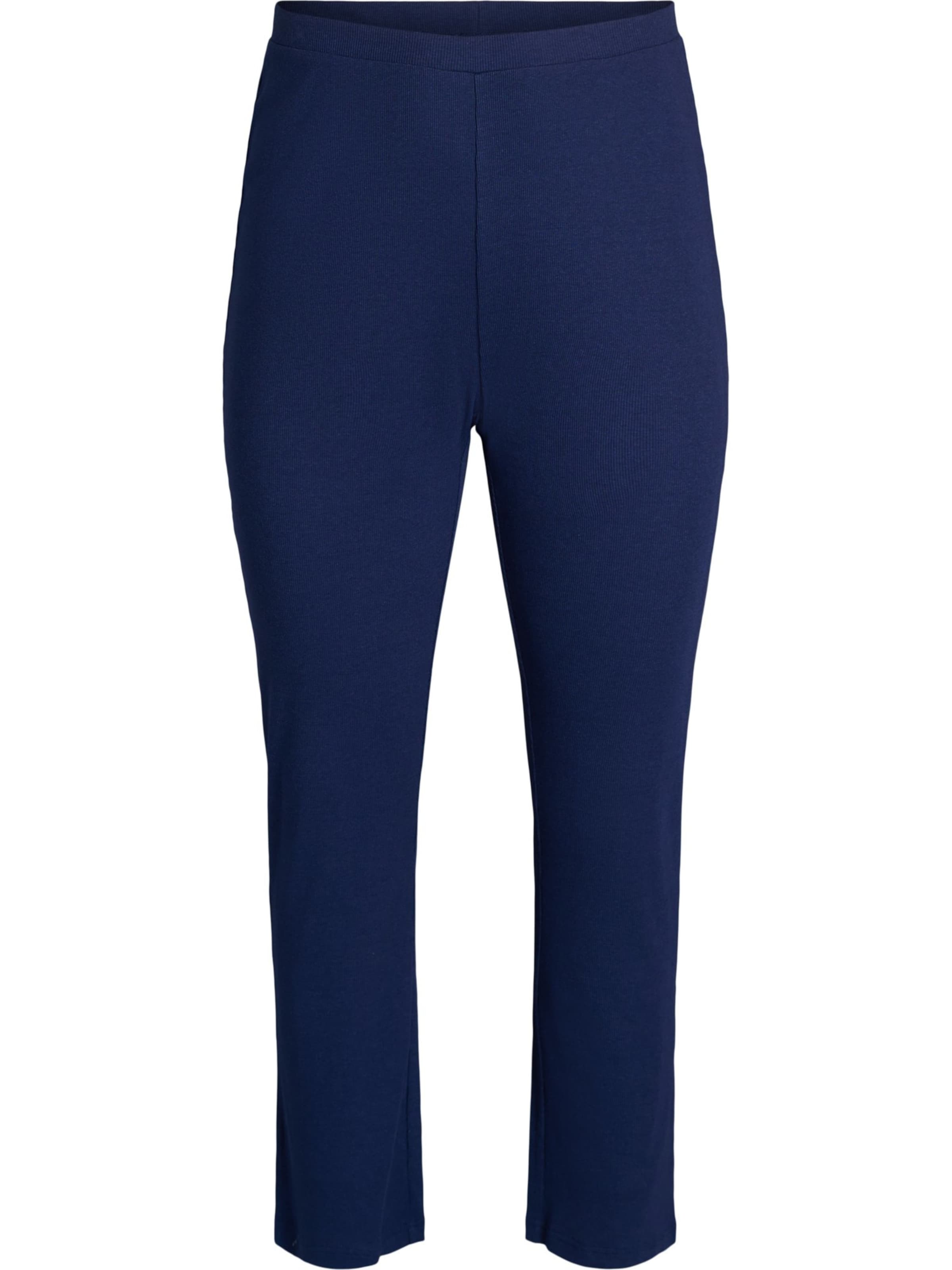 Zizzi Панталон пижама 'Mliv' в синьо: отпред