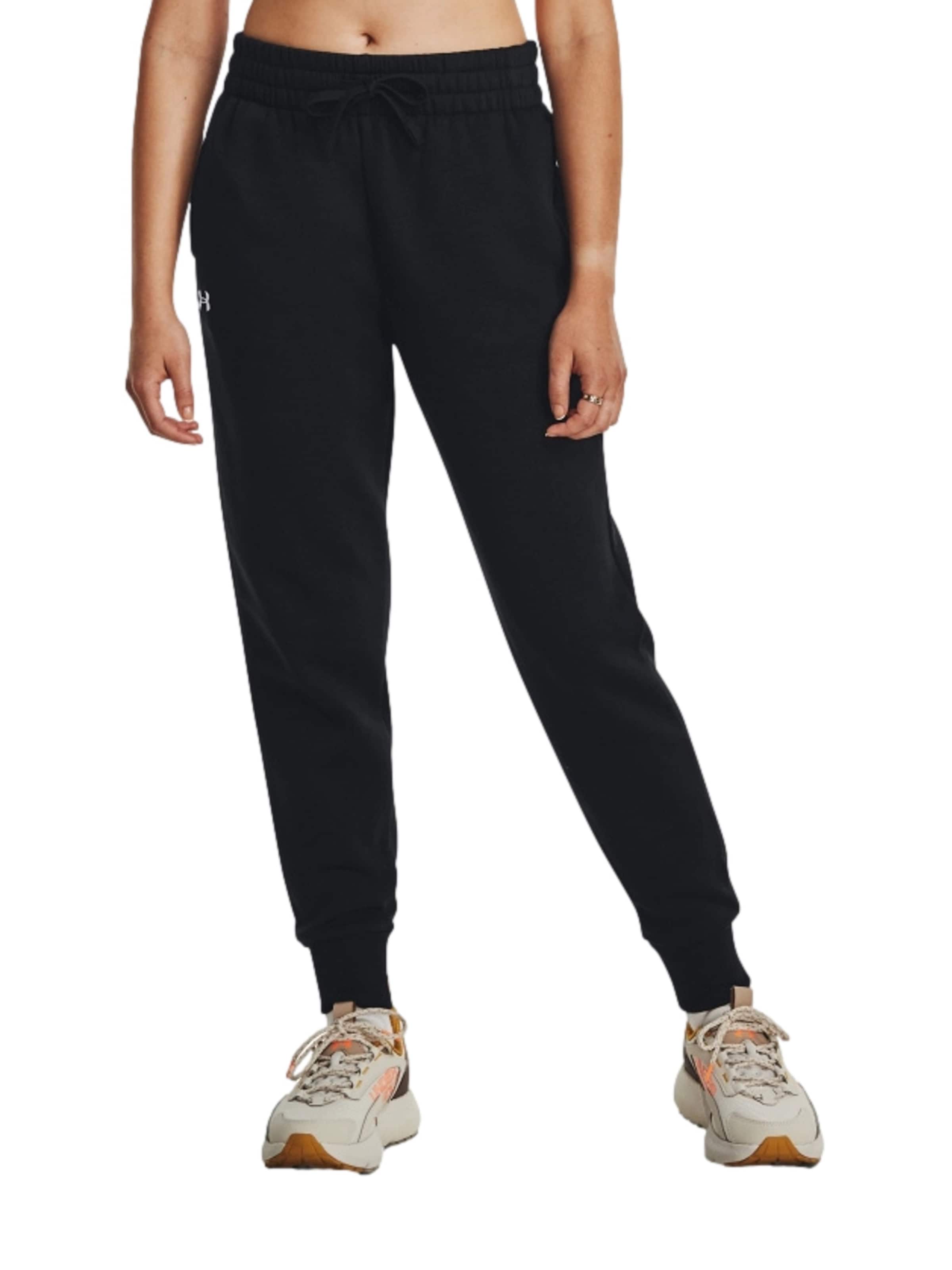 Loosefit Pantalon de sport 'Rival' UNDER ARMOUR en noir : devant
