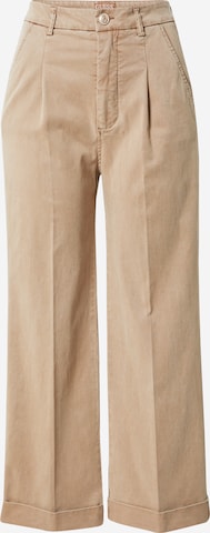 GUESS Wide leg Pleat-front trousers 'MATILDE' in Beige: front