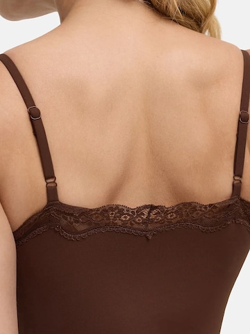 cfab (formerly creamy fabrics) Bodysuit 'Bodysuit String mit Lace' in Brown