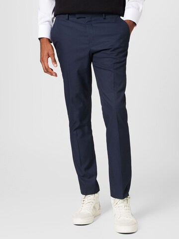 River Island Slim fit Pleated Pants in Blue: front