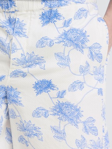Casual Friday Loose fit Chino trousers ' CFJØsson Floral ' in Blue