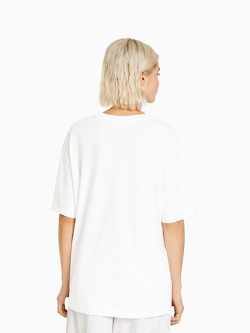 Bershka T-Shirt in Weiß