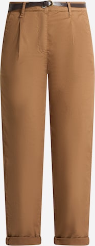 Tapered Pantaloni con pieghe di Dixie in marrone: frontale