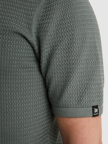 T-Shirt 'T-shirt in cotton/modal with texture' VANGUARD en bleu