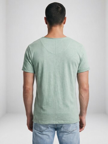 Antargo Shirt 'Basic Open Edge'‌‌‌‌ in Grün