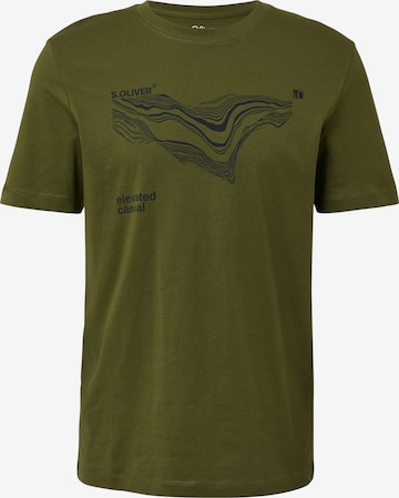 s.Oliver T-shirt i grön: framsida