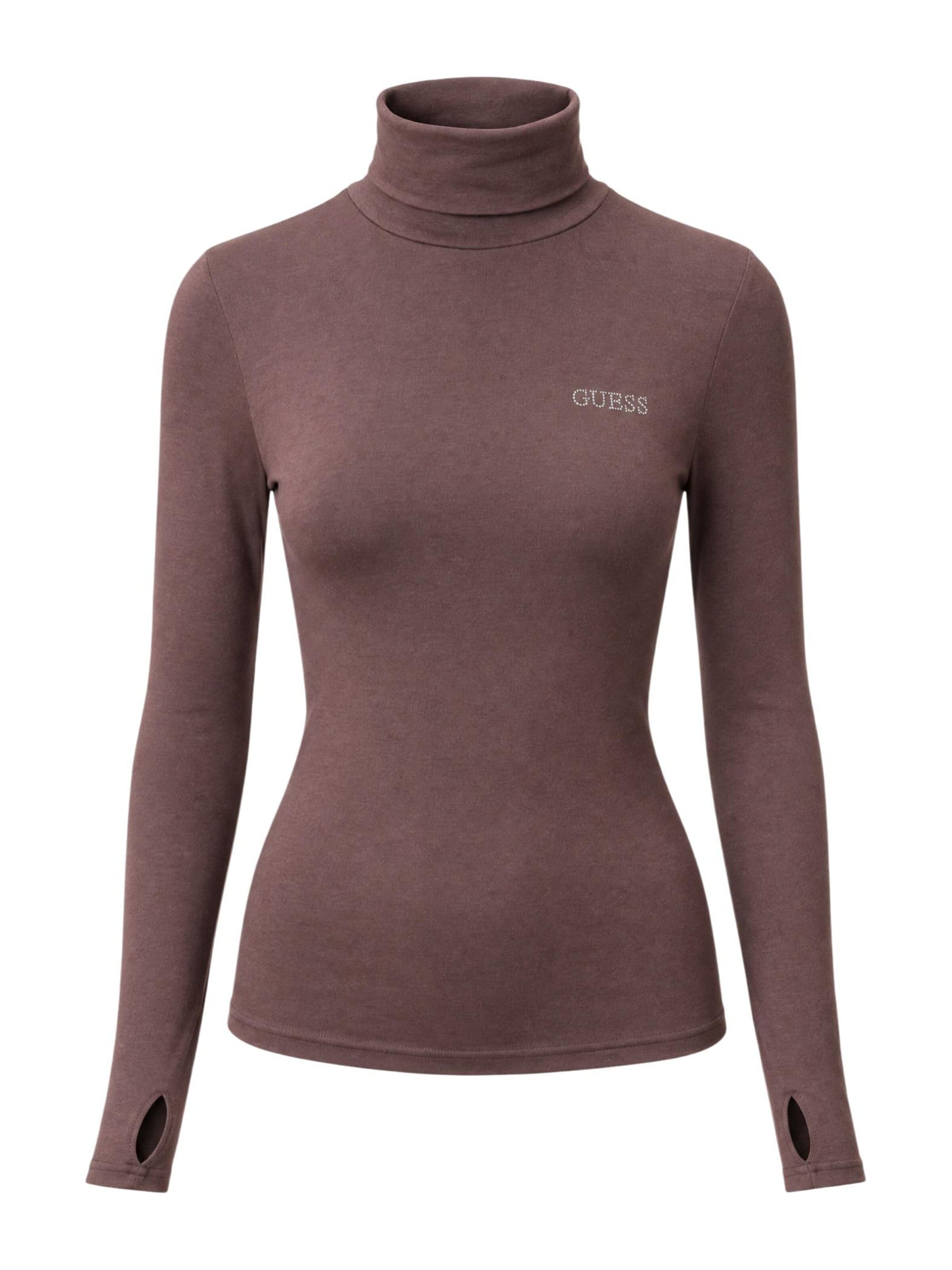 T-shirt GUESS en marron : devant